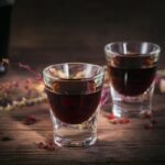 Wermut und Kräuterlikörs im Josef